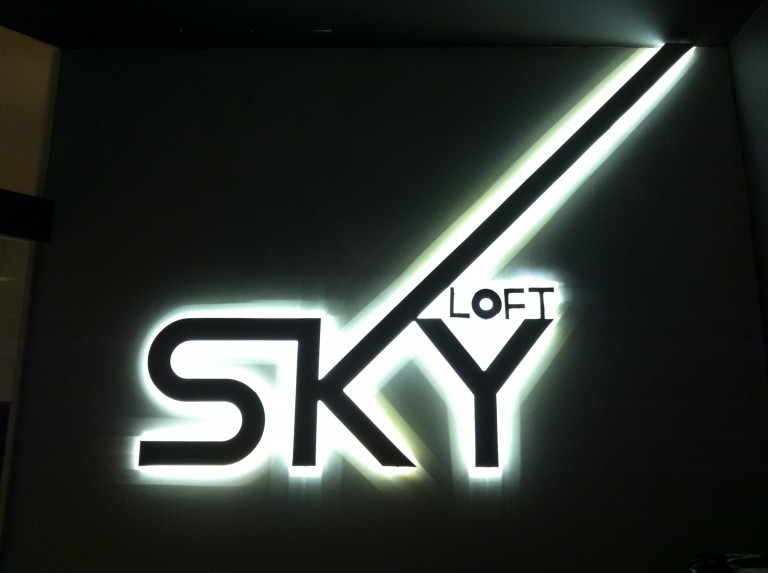 box up logo, back lit